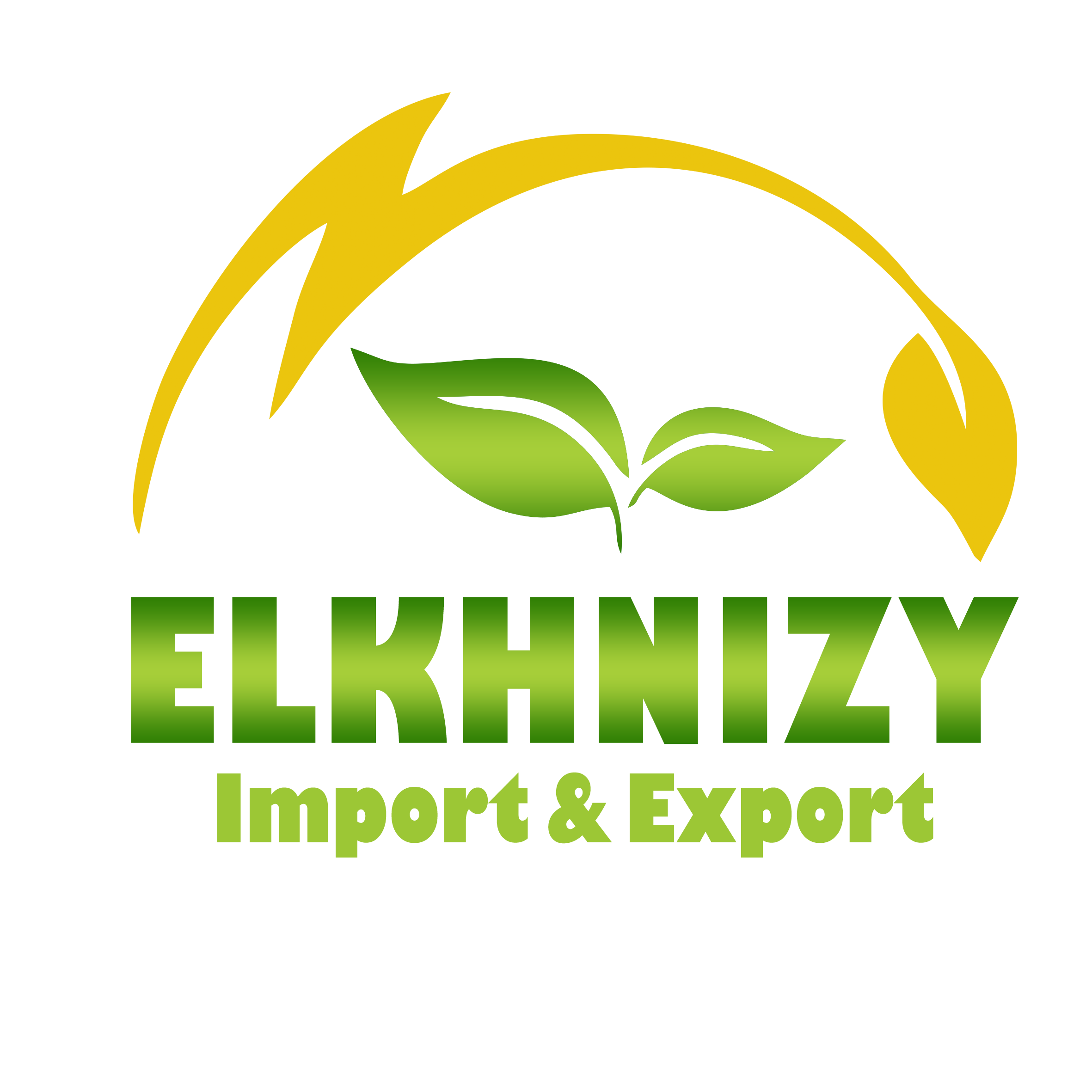 ELKHNIZY Logo White Slogan